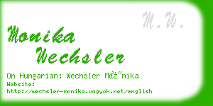 monika wechsler business card